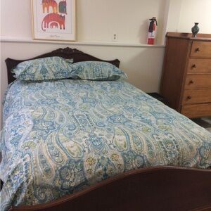 Please read entire description. 2shams & damaged duvet pottery barn Paisley